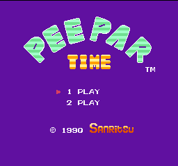 Peepar Time (Japan) Title Screen